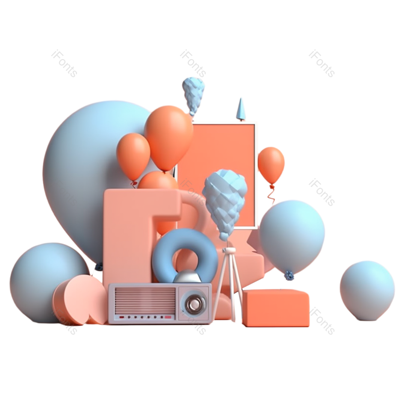 卡通图片,插画元素,可爱的PNG,气球免抠素材